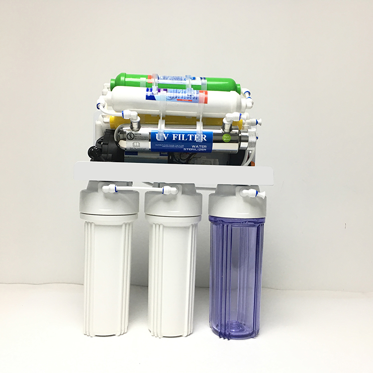 6 stage undersink direct drinking reverse osmosis water filter with UV