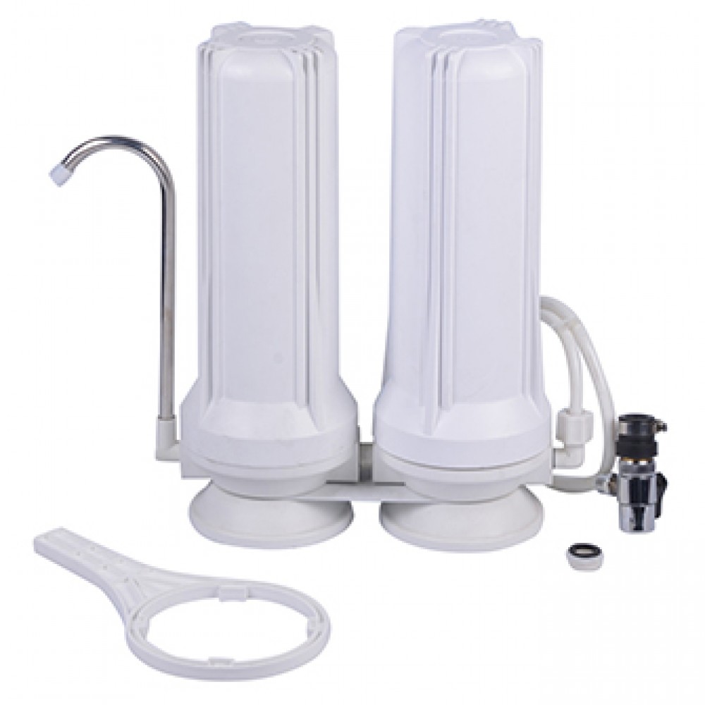 2 stage 10 inch whole house countertop water filter system