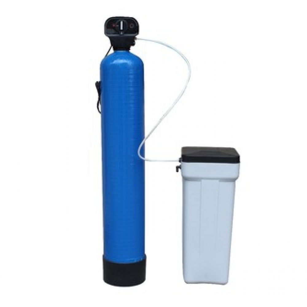 Previous water filtration salt dissolving tank, resin water softener filter system