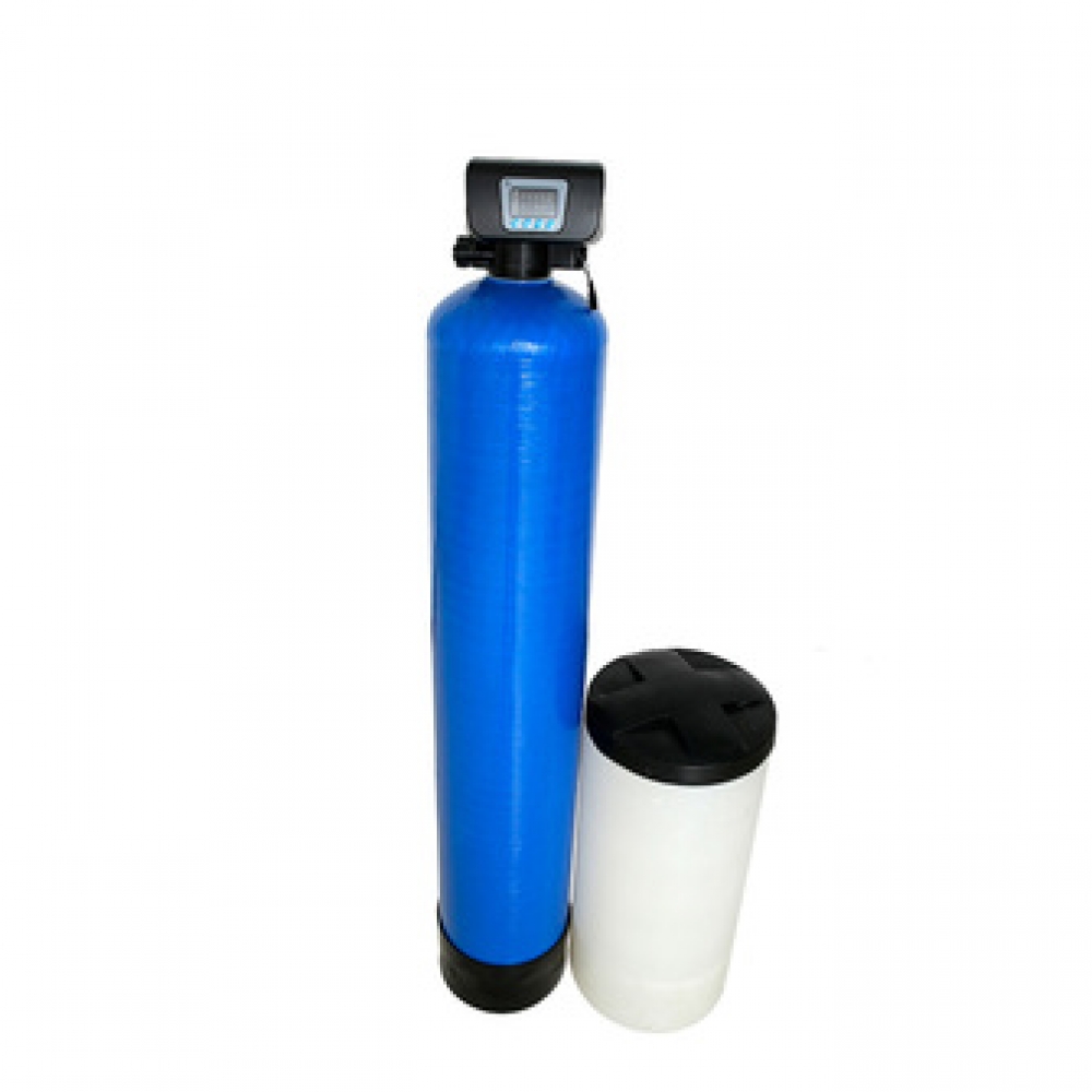 Previous water filtration salt dissolving tank, resin water softener filter system