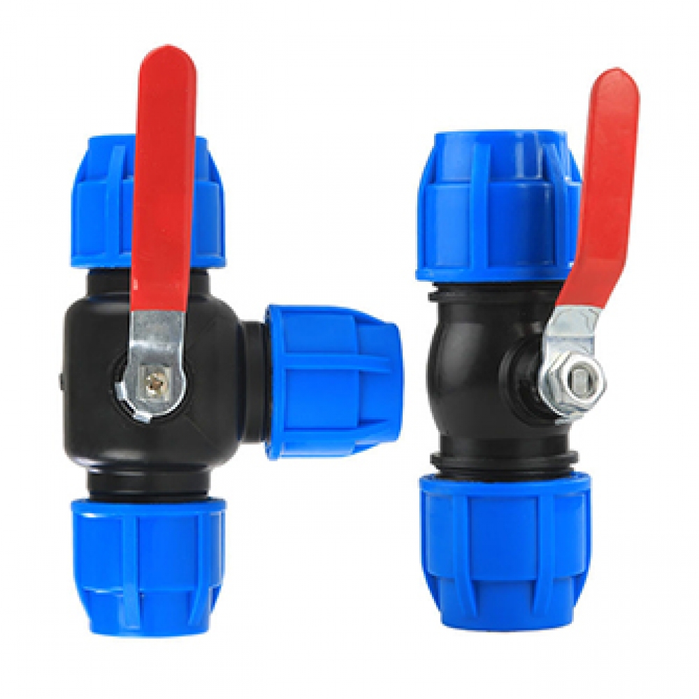 Watering system PE PP drip irrigation valve compression fittings quick connect way ball valve,Tee,Equal coupling,Elbow