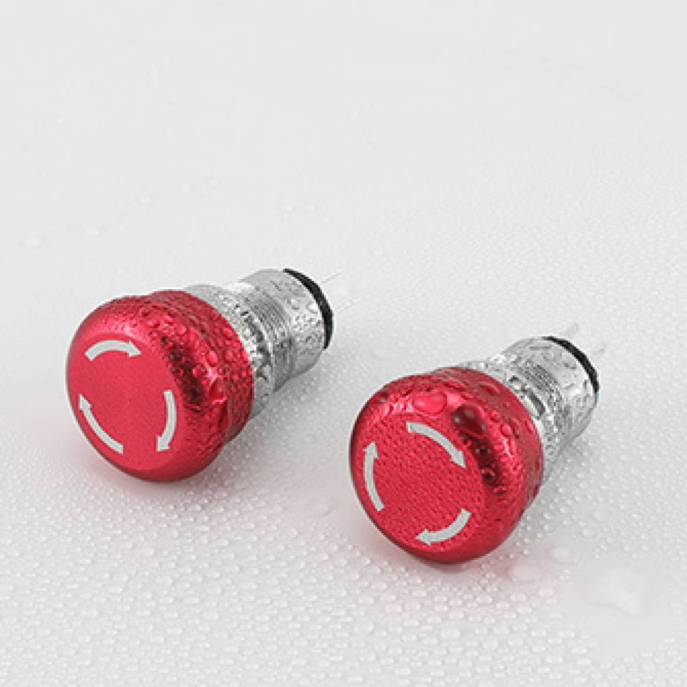 19mm Mushroom Head Waterproof Metal 3 pins Single Pole Single Throw/6 pins SPDT Emergency Stop Button Switch