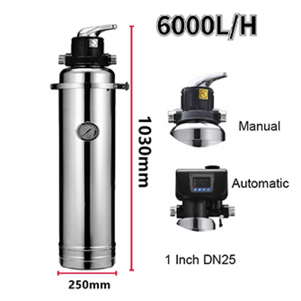 6000L/h domestic whole house water filter stainless steel ultrafiltration