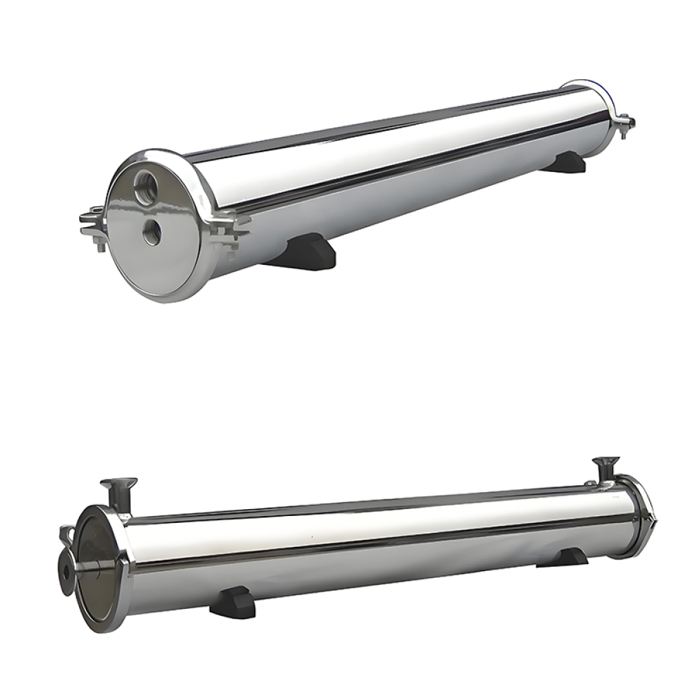 SS End Port 4040 Reverse Osmosis Water Filter Membrane Housing RO Water Filtration Membrane Vessel