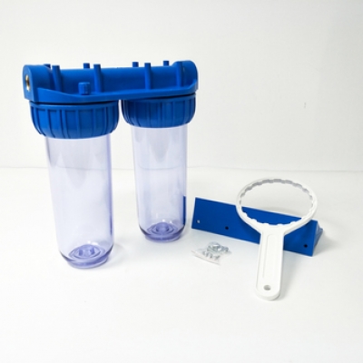 Italian type food grade plastic clear water filter housing